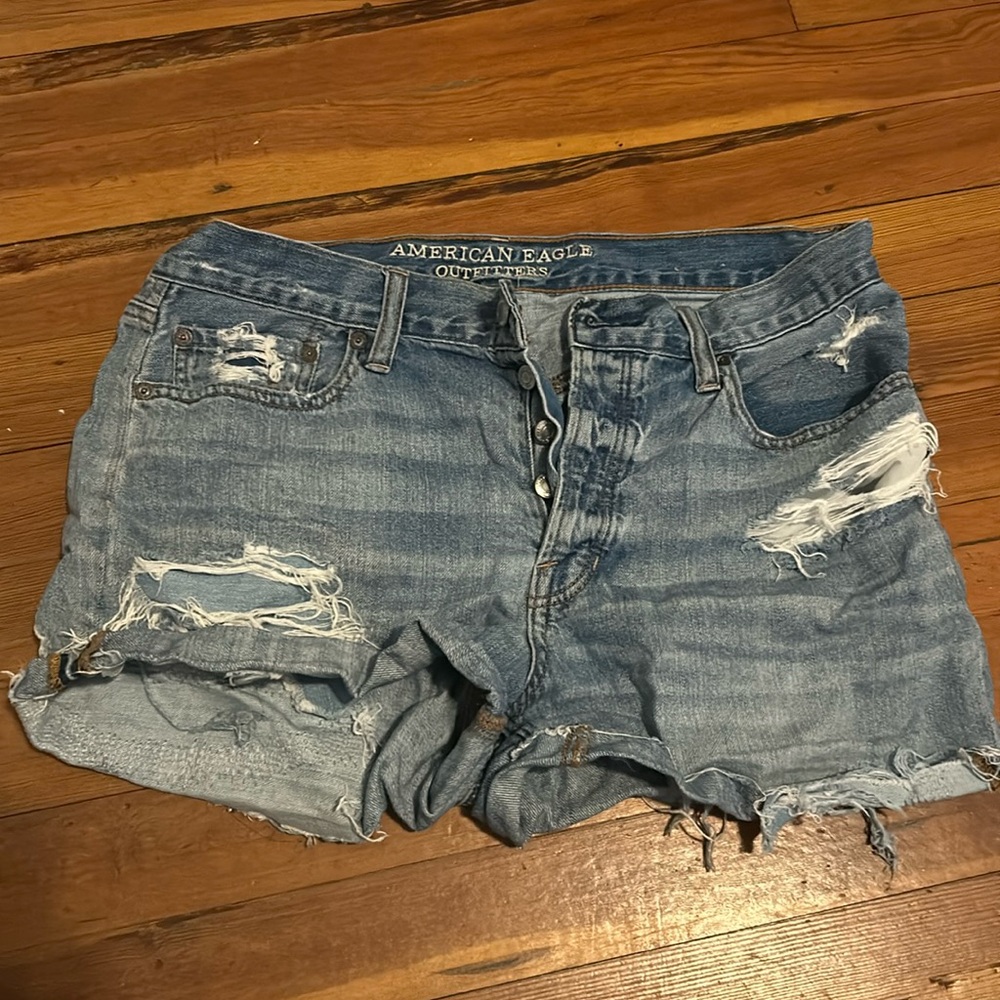 Ripped Jean Shorts